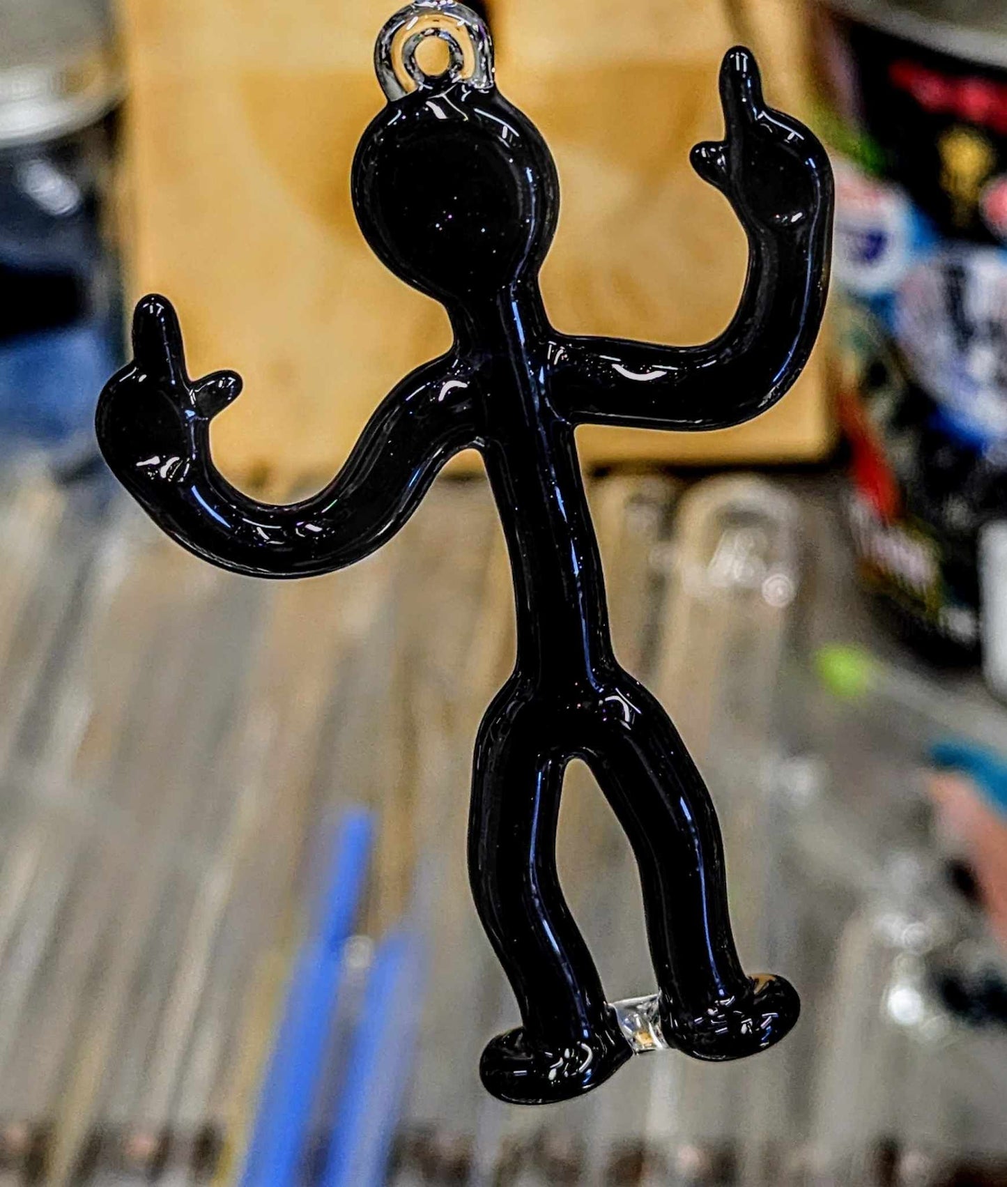 $Stickman glass pendant